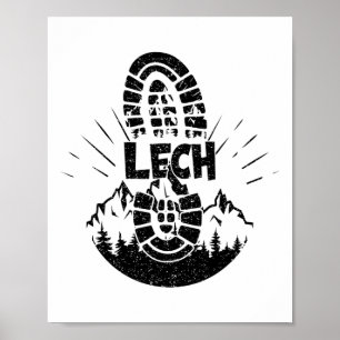Poster Randonneur Lech Vorarlberg Autriche Vacances