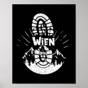 Poster Randonneur Wien Autriche Vacances
