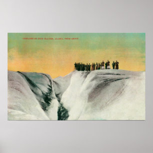 Poster Randonneurs sur le glacier Muir, AlaskaGlacier Mui