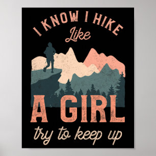 Poster Randonneuse drôle Randonneuse Je sais que je fais