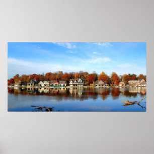 Poster Rangée historique de péniche, Philadelphie, PA