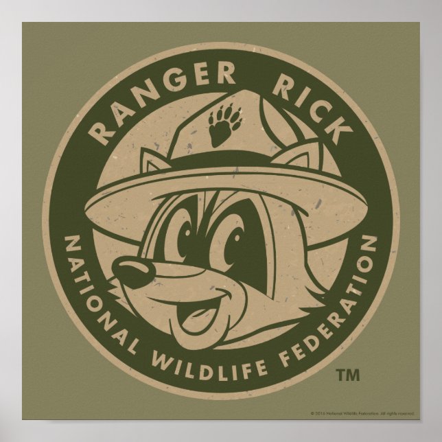 Poster Ranger Rick Logo de Rick Khaki (Devant)