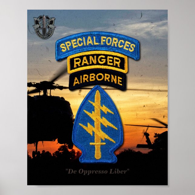 Poster Rangers des Berets verts des forces spéciales SFG (Devant)