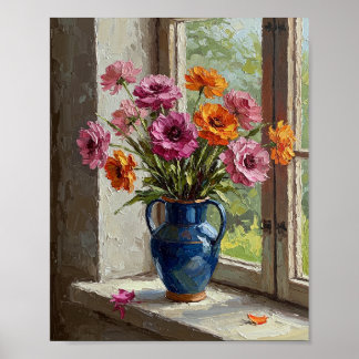 Poster Ranunculus Bouquet | Impressionist Still Life