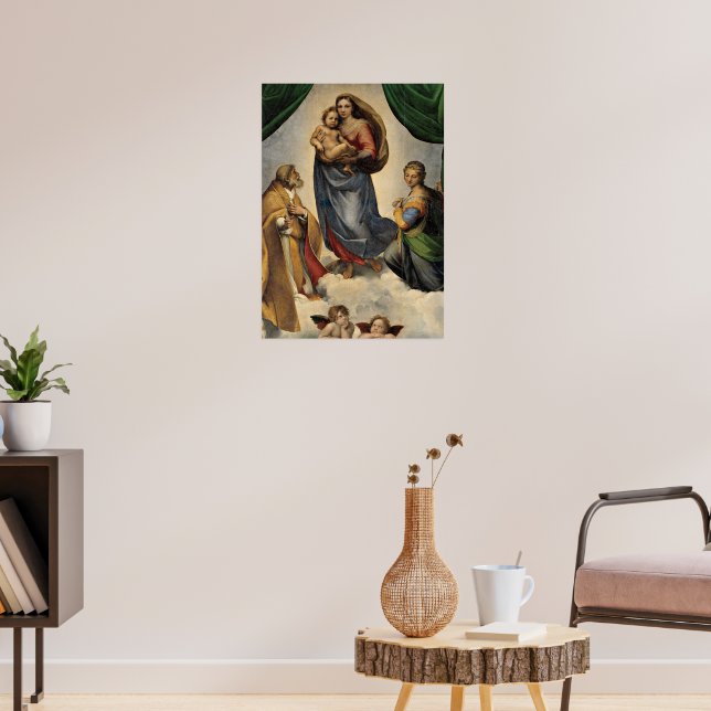 Poster Raphael - La Madone Sixtine, (Salon 3)