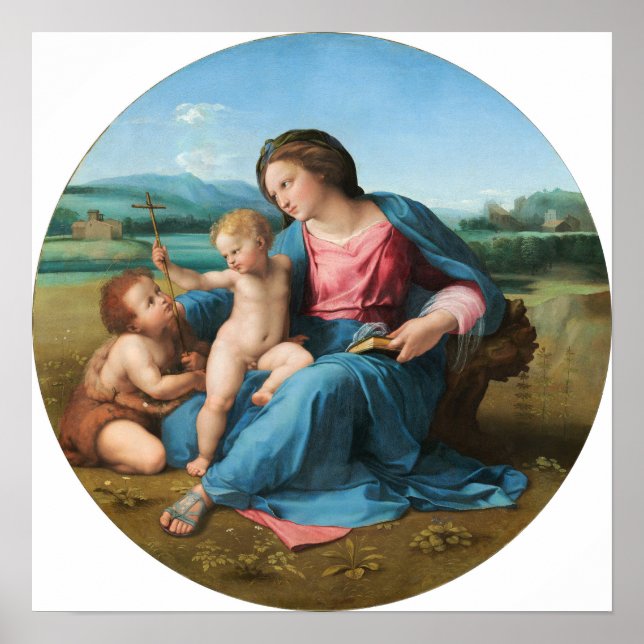 Poster Raphael - L'Alba Madonna (Devant)