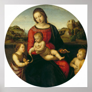 Poster Raphael - Marie Avec L'Enfant John Baptist Et Un S