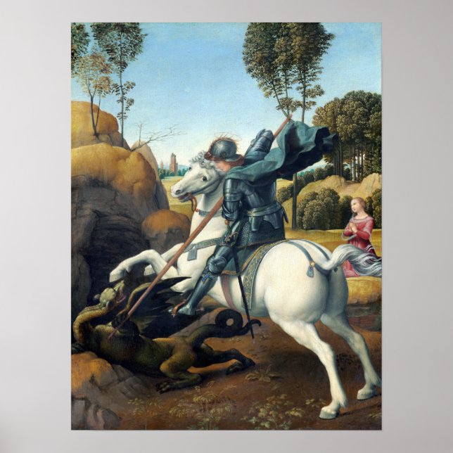 Poster Raphael Saint George et le Dragon (Devant)