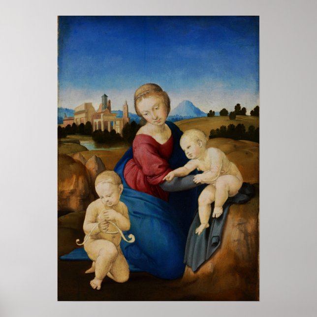 Poster Raphael - Vierge Et Enfant Avec Enfant Saint John (Devant)