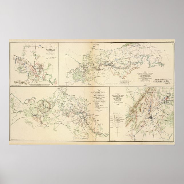 Poster Rappahannock R, Chancellorsville, Fredericksburg (Devant)