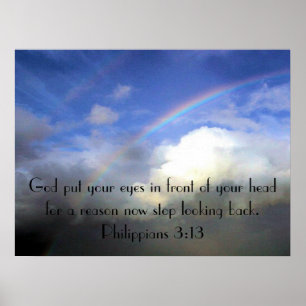 Poster rappel de vers de bible de ciel d'arc-en-ciel
