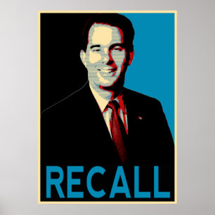 Poster Rappeler le gouverneur Scott Walker