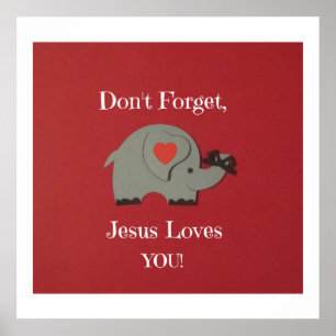 Poster Rappelez aux enfants que Jésus les aime !