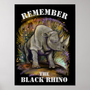Poster Rappelez-vous le rhinocéros noir