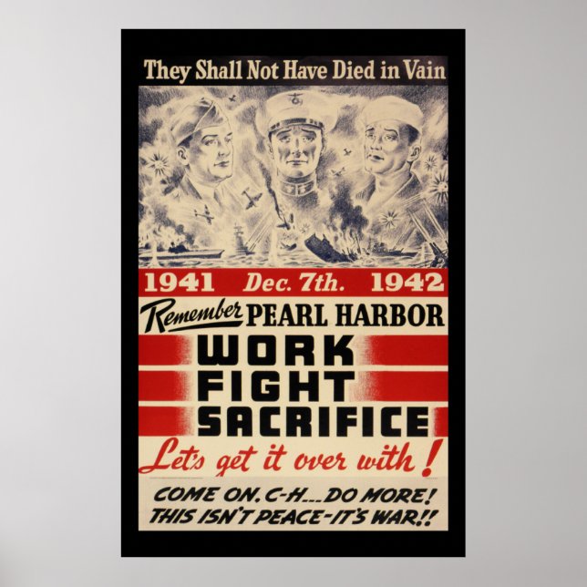 Poster Rappelez-vous Pearl Harbour (Devant)