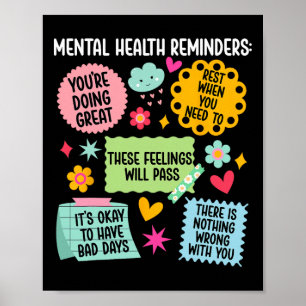 Poster Rappels de santé mentale Mois de sensibilisation à