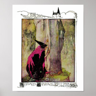 Poster Rapunzel by Anne Anderson Print