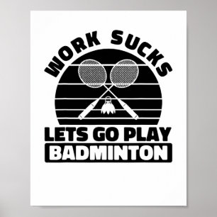 Poster Raquette du joueur de badminton - Raquette du trib