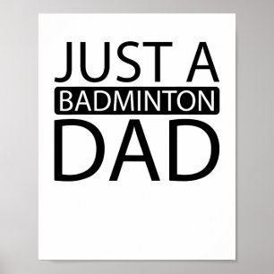 Poster Raquette Volant de badminton - Juste Un Badminto