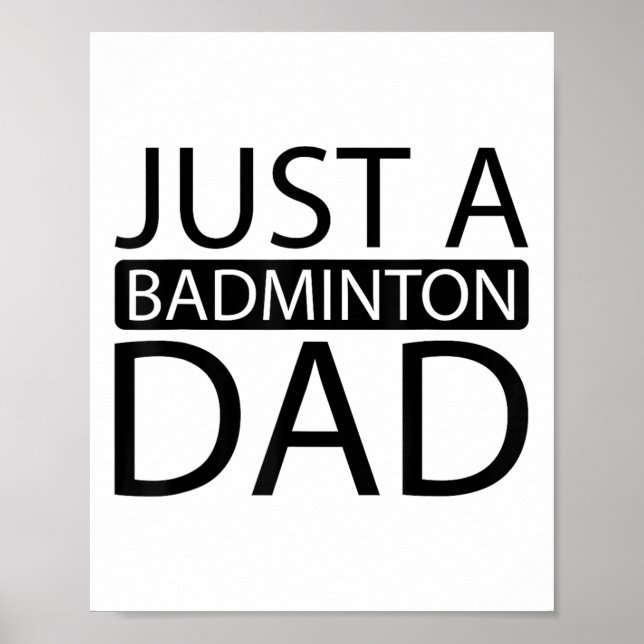 Poster Raquette Volant de badminton - Juste Un Badminto (Devant)