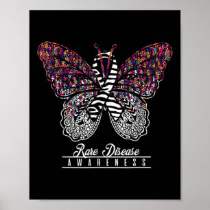 Poster Rare Maladie Sensibilisation Chemise Papillon Amat