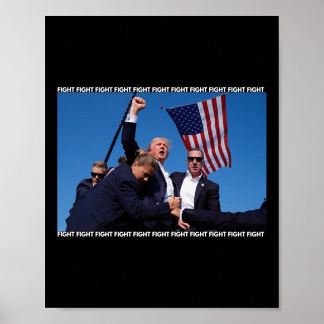 Poster Rassemblement Tirant Trump Tirant Sur L'Ination De (Devant)