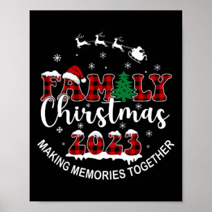 Poster Rassembler les souvenirs Buffalo Plaid Family Chri
