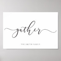 Rassembler Wall Art Nom de famille personnalisable