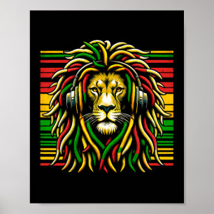 Poster Rasta Raggae Jamaïque Lion Of Judah