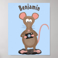 Rat drôle avec dessin animé de la caméra