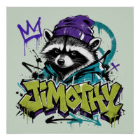 Raton laveur graffiti art de rue urbain style punk