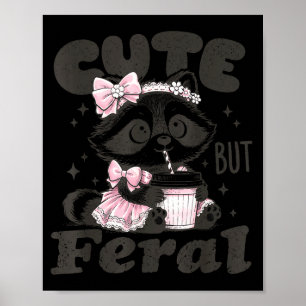 Poster Raton laveur mignon mais sauvage mème animal drôle