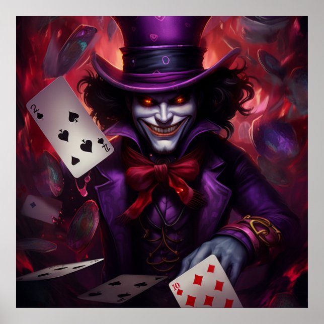 Poster Rätselkartenspiel mit dem Joker (Vorne)