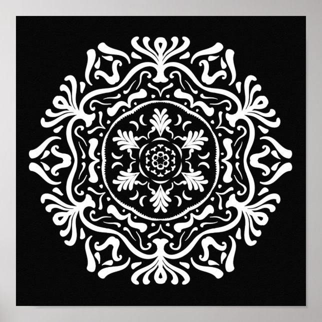 Poster Raven Mandala (Devant)