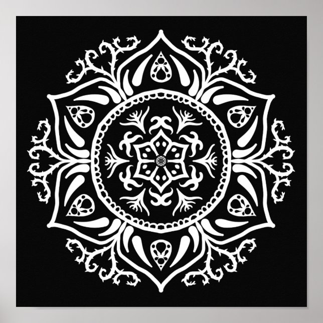 Poster Raven Mandala (Devant)