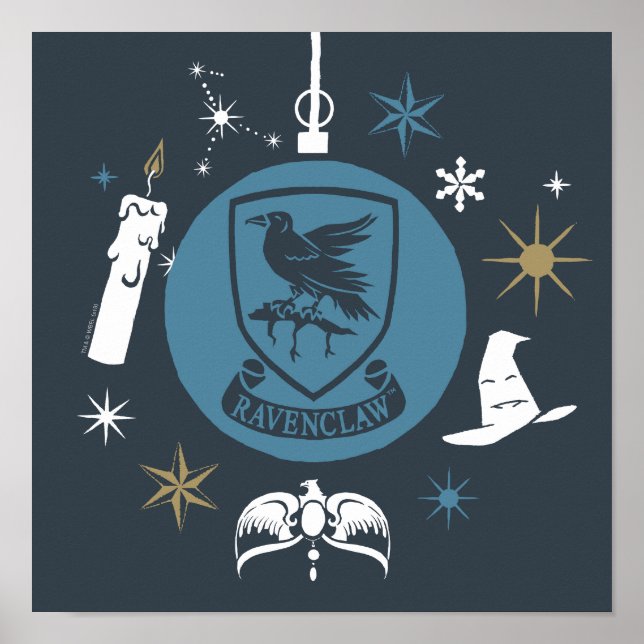 Poster RAVENCLAW™ - Graphique de Bauble de Vacances (Devant)