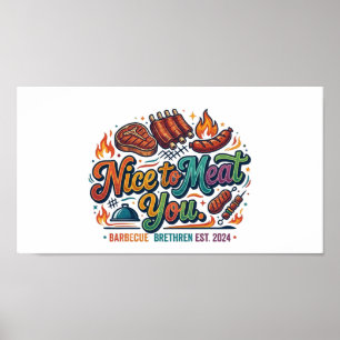 Poster Ravi de vous rencontrer – T-Shirt drôle de jeu de