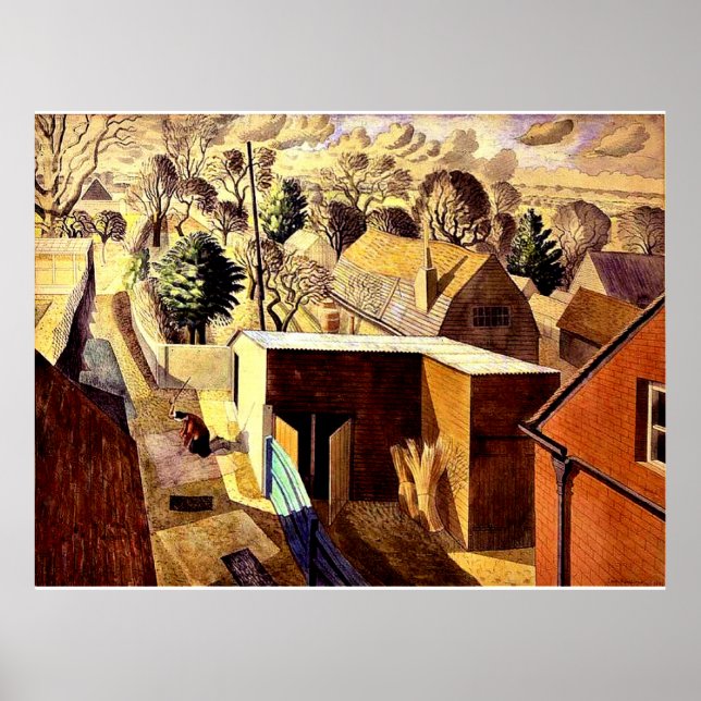 Poster Ravilieux - Vue depuis Brick House Great Bardfield (Devant)