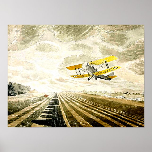 Poster Ravilious, fameux painting Tiger Moth (Devant)