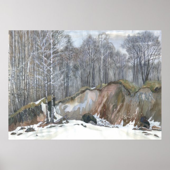 Poster Ravin neigeux (Devant)