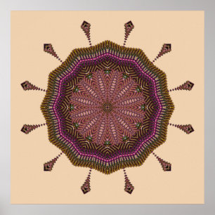 Poster Rayonnement du mandala d'armure