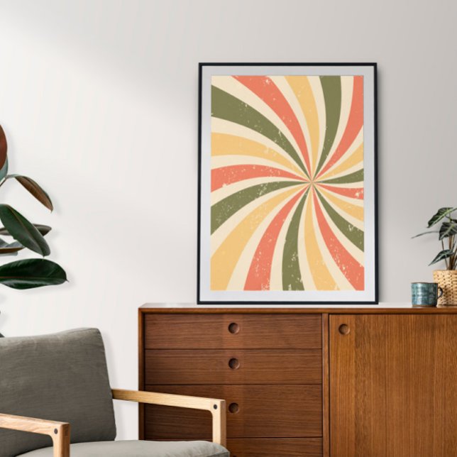 Poster Rayons courbes vintages (Créateur téléchargé)