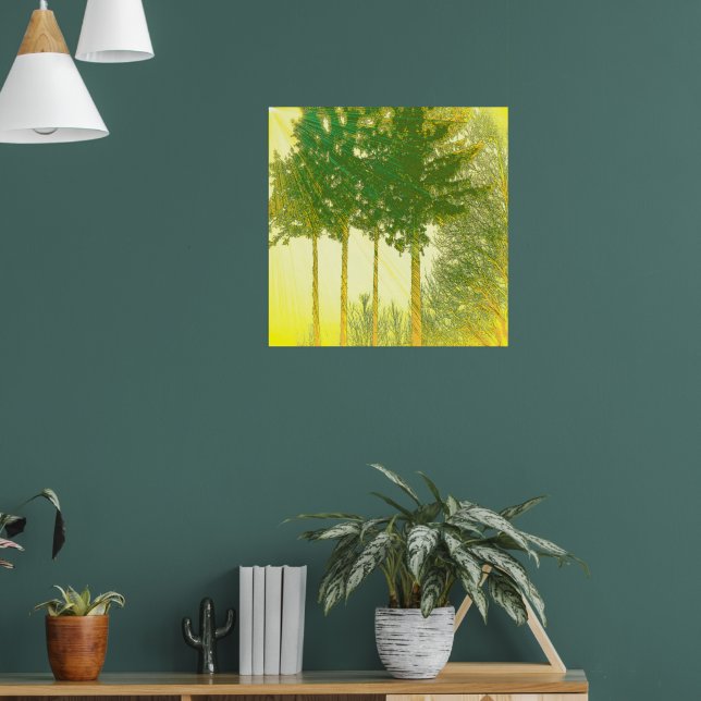 Poster Rayons d'espoir 3 arbres imprimés (Salon 1)
