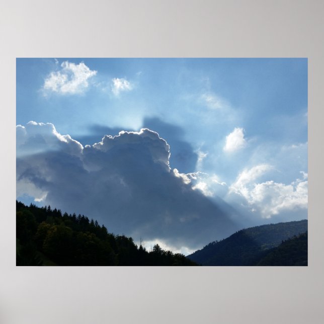Poster rayons et nuages (Devant)