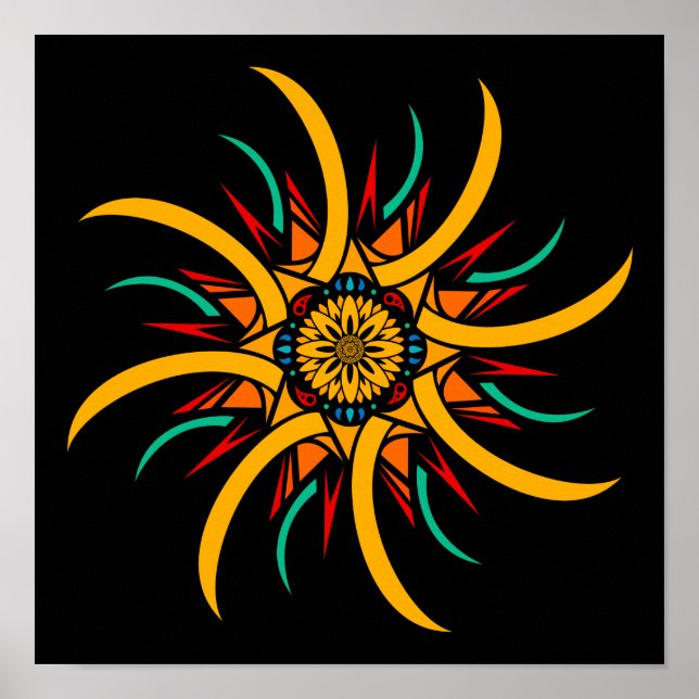 Poster rayons solaires (Devant)