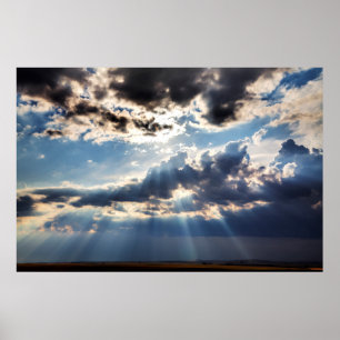 Poster Rays of sunshine from above