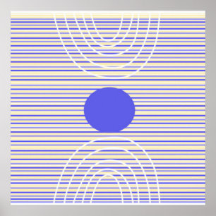 Poster rayures art abstrait moderne