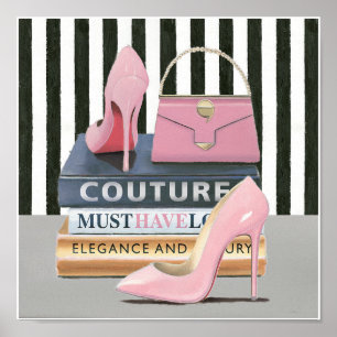 Poster Rayures de couture d'Apple sauvage   - chaussures