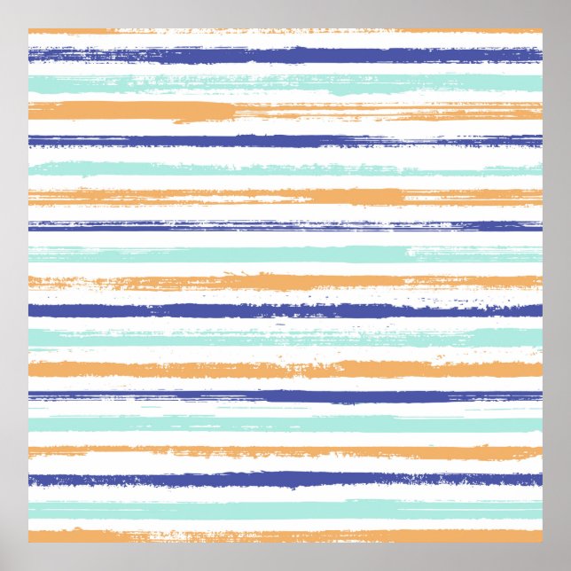 Poster Rayures géométriques textiles cousans couture vint (Devant)