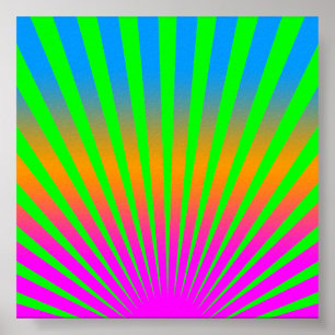 Poster Rayures vintages du tigre 80s Soleil Levant de